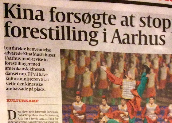 Image for article Датская газета: «Китайский режим пытался остановить выступление Shen Yun в Орхусе»
