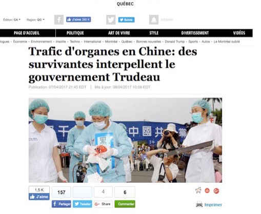 Image for article Трансплантация органов в Китае. Те, кому удалось выжить, призывают правительство Трюдо в Канаде помочь положить конец преступлениям