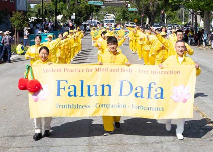 Image for article Сан Франциско. Зрители тепло приветствуют Фалунь Дафа на фестивале цветения вишни