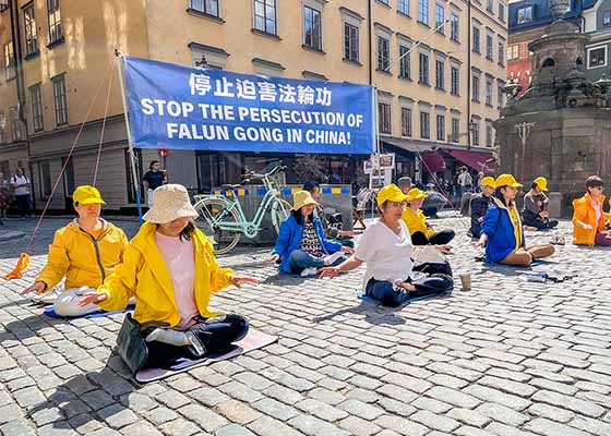 Image for article Стокгольм, Швеция. Общественность осуждает продолжающееся преследование в Китае во время Конференции ООН по проблемам окружающей среды