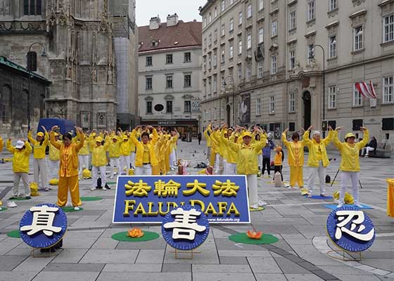 Image for article Австрия. В Вене состоялись парад и митинг c целью информирования людей о преследовании Фалунь Дафа в Китае