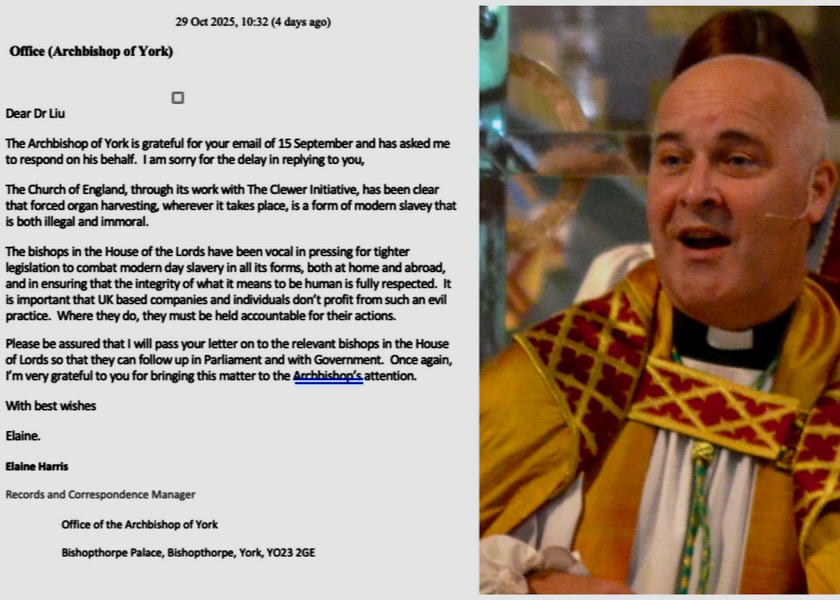 Image for article Архиепископ Йоркский: «Насильственное извлечение органов является незаконным и аморальным»